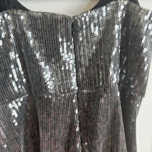 Anthropologie Sequin Romper Leopard Print and Gray - Picture 5 of 6